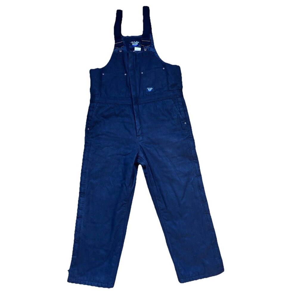 Walls Blizzard Pruf isolated Bib Overall Sz XL 42-44 Black Work Pants